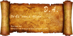 Drávecz Alex névjegykártya